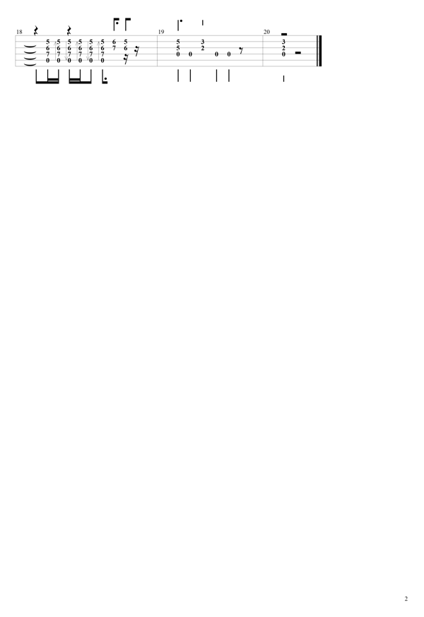 好きすぎて滅！のソロギターTAB譜2